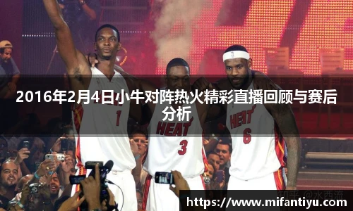 2016年2月4日小牛对阵热火精彩直播回顾与赛后分析