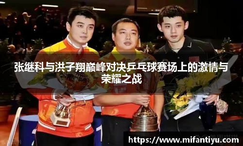 张继科与洪子翔巅峰对决乒乓球赛场上的激情与荣耀之战